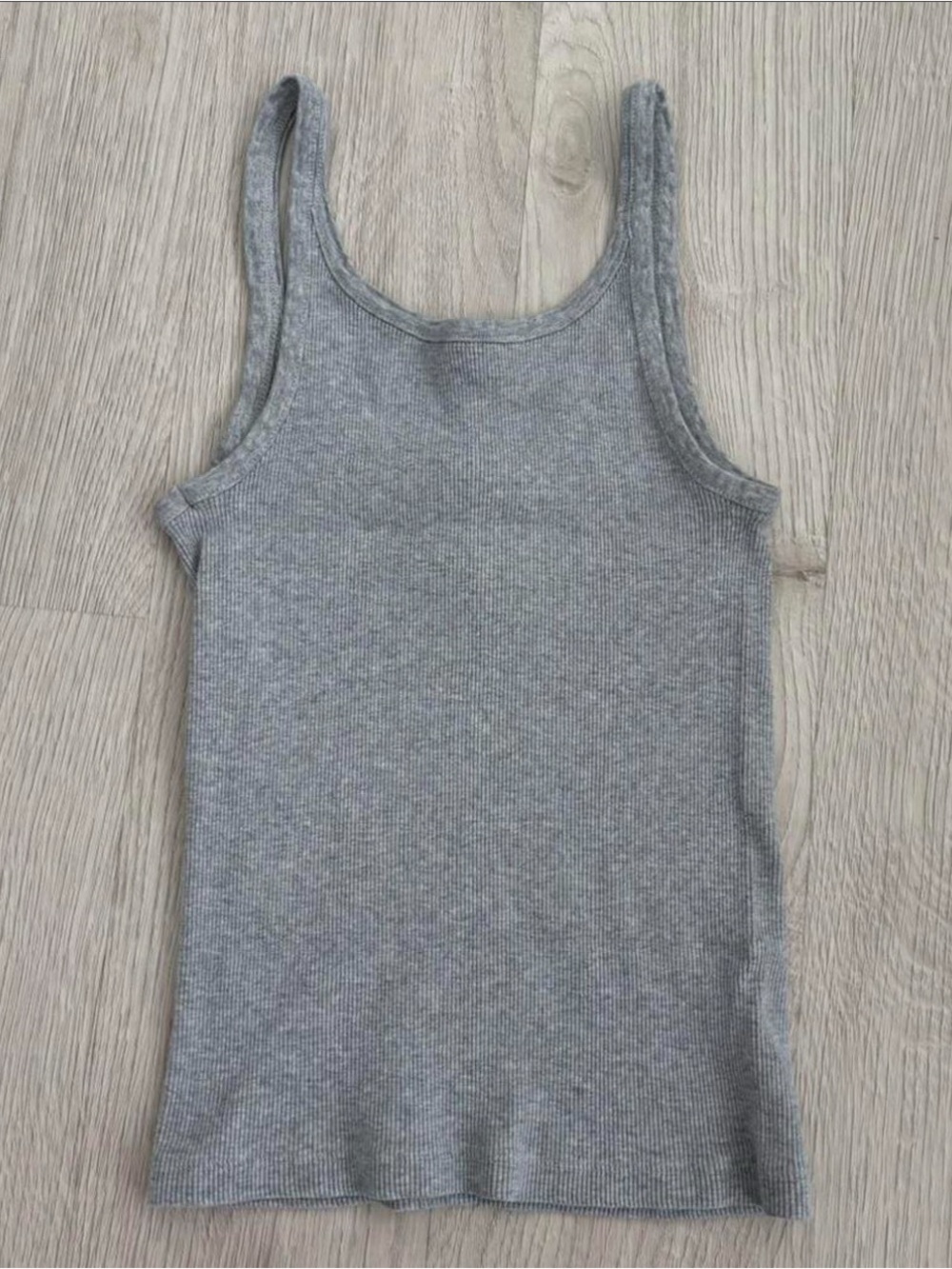 Grey Ribbed Tank Top - Picture 2 of 3
